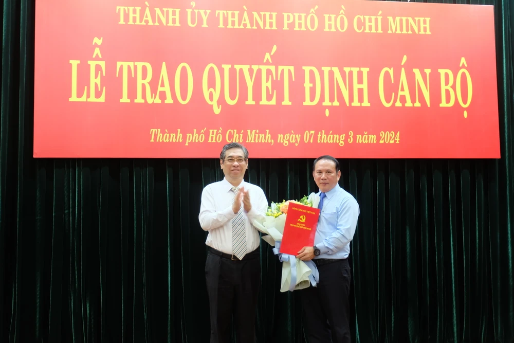 Phó Giám đốc Sở Nội vụ TP.HCM Lâm Hùng Tấn làm phó bí thư thường trực Quận ủy quận 10