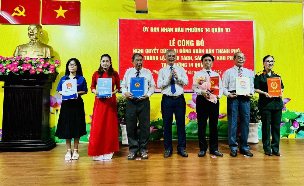 Phường, xã, thị trấn tại TP.HCM lần lượt công bố việc lập mới, sáp nhập khu phố, ấp