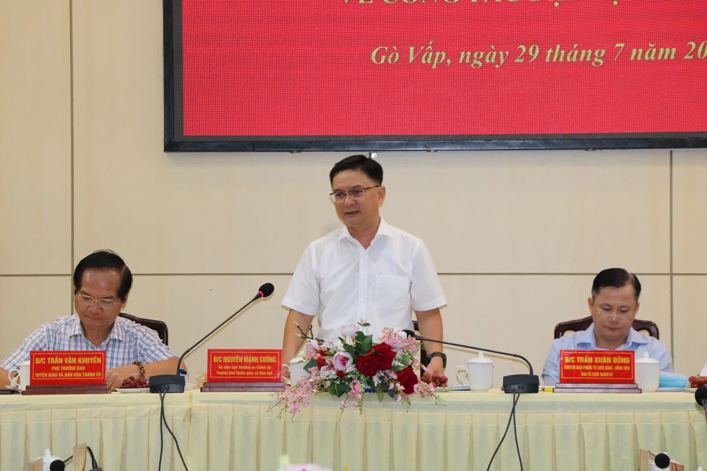 Ông Nguyễn Mạnh Cường kiểm tra công tác tổ chức đại hội đảng bộ phường Gò Vấp, Hạnh Thông, Thông Tây Hội-dai-hoi-dang-bo-tphcm.jpg