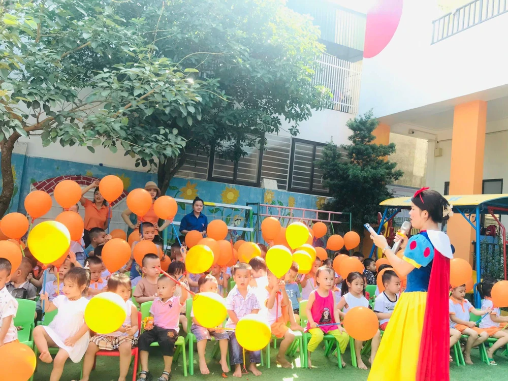 Nhiều hoạt động vui chơi thú vị. Ảnh: FB nhà trường