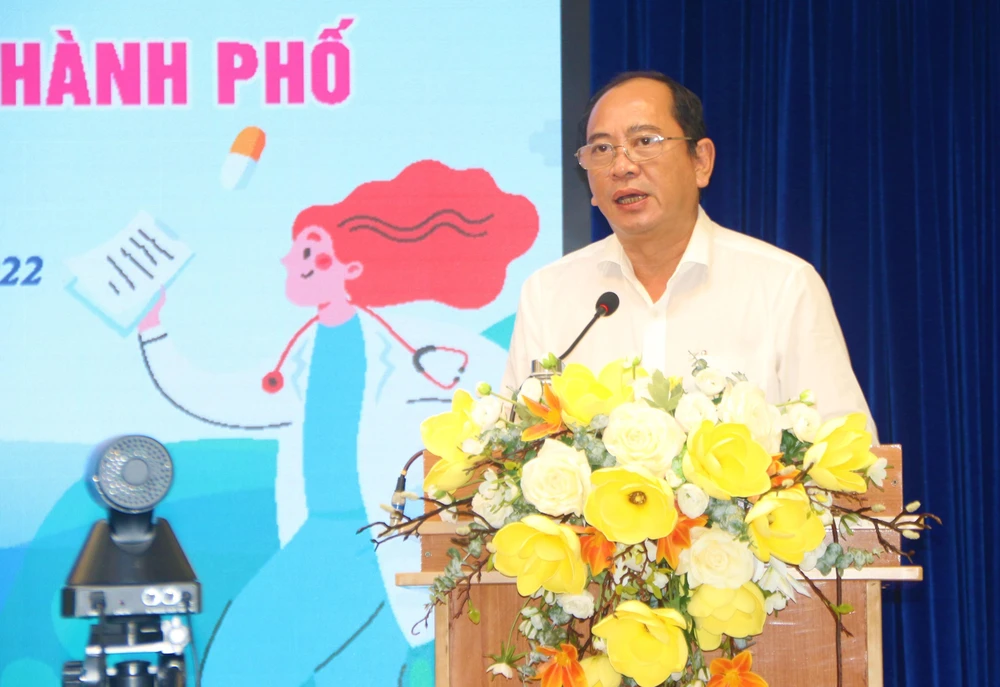 PGS.TS Tăng Chí Thượng phát biểu khai mạc hội thi. Ảnh: THẢO PHƯƠNG