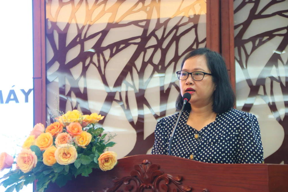 TS-BS Nguyễn Thị Minh Tâm cho biết năm 2022, ước tính số ca nhiễm HIV trên toàn quốc là hơn 200 ngàn người. Ảnh: THẢO PHƯƠNG