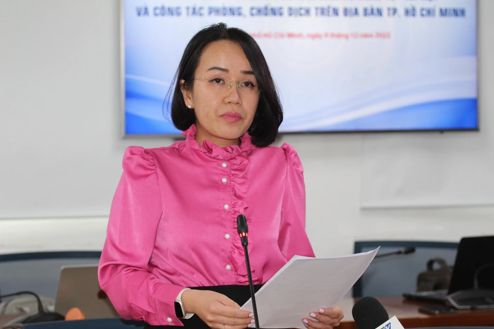 Bà Lê Thiện Quỳnh Như, Phó Chánh văn phòng Sở Y tế TP. HCM. Ảnh: TTBC