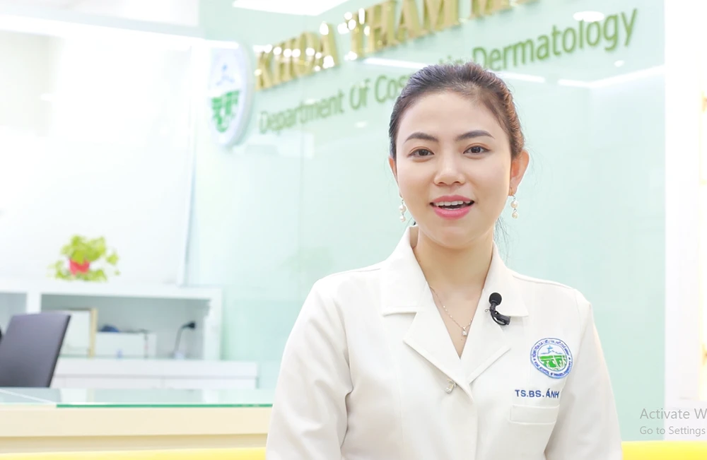 TS-BS Trần Nguyên Ánh Tú, Trưởng khoa Thẩm mỹ da Bệnh viện (BV) Da liễu TP.HCM . Ảnh: BVCC