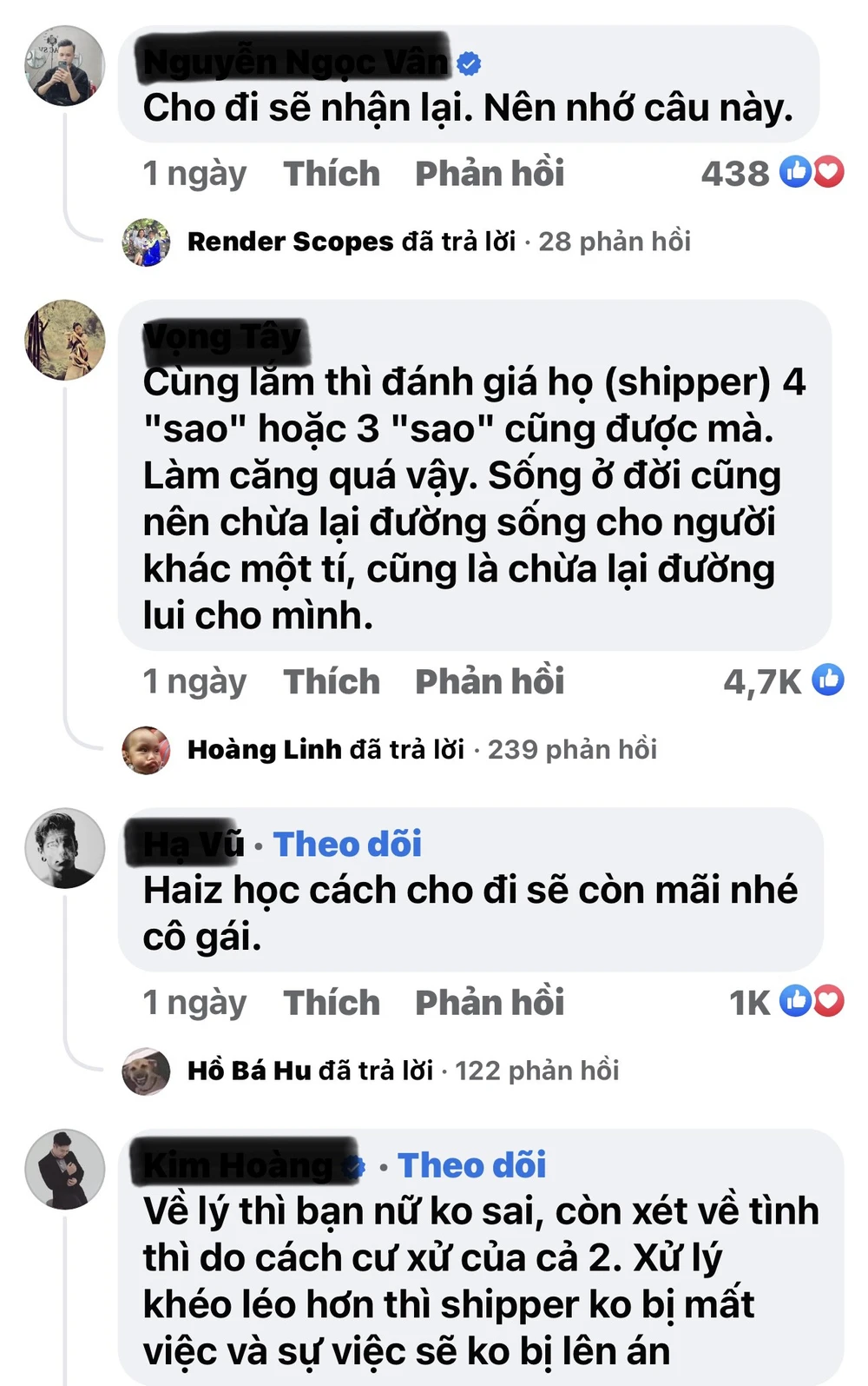 Đa phần ý kiến người dùng mạng xã hội đều cho rằng hành động gửi báo cáo của cô gái quá nặng nề, khiến nam shipper bị khóa tài khoản. Ảnh: Chụp màn hình Đa phần ý kiến người dùng mạng xã hội đều cho rằng hành động gửi báo cáo của cô gái quá nặng nề, khiến nam shipper bị khóa tài khoản. Ảnh: Chụp màn hình