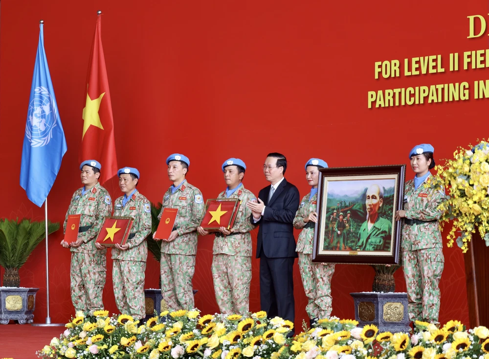 Chủ tịch nước dự Lễ xuất quân thực hiện nhiệm vụ gìn giữ hòa bình Liên hợp quốc ảnh 5