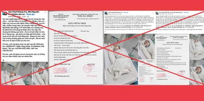 Giả mạo giấy tờ Bệnh viện Nhi đồng 2