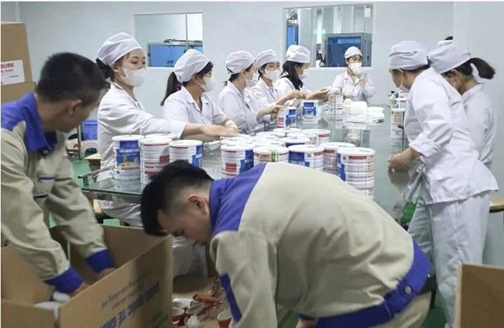 sử dụng sữa bột giả