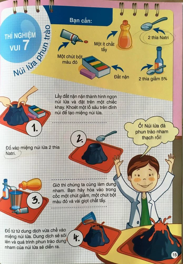 Theo phản ánh của độc giả, nếu các bé làm đúng như thí nghiệm có thể gây nguy hiểm.