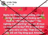 Cục PTTH&TT điện tử mời chủ tài khoản Lê Văn Thiệp làm việc