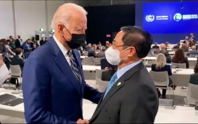 Thủ tướng Phạm Minh Chính trong một cuộc gặp Tổng thống Mỹ Joe Biden - Ảnh TTXVN