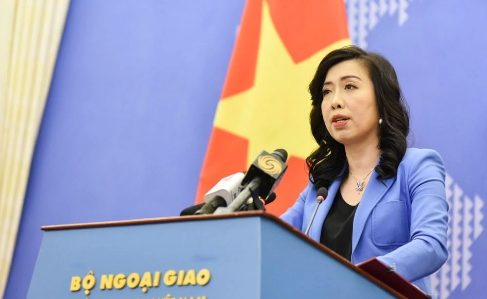 Người Phát ngôn Lê Thị Thu Hằng. Ảnh: Nguyễn Hồng.