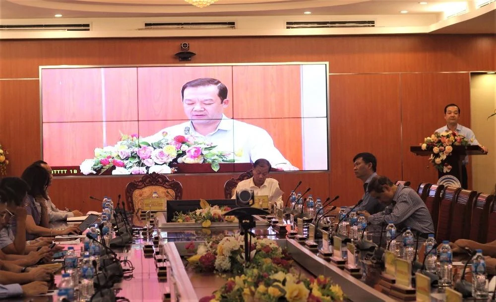 Thứ trưởng Bộ TT&amp;TT Phạm Đức Long phát biểu tại lễ phát động. Ảnh: VT