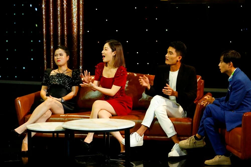 “Bộ tứ” nghệ sĩ hài Lâm Vỹ Dạ, Mạc Văn Khoa, Puka (Cẩm Thơ) và Tuấn Dũng. Ảnh: VTV