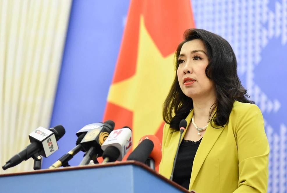Người phát ngôn Lê Thị Thu Hằng. Ảnh: NGUYỄN HỒNG