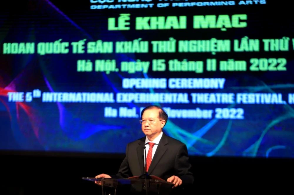 Thứ trưởng Bộ VH-TT&DL Tạ Quang Đông phát biểu tại Lễ khai mạc. Ảnh: QUANG TẤN Thứ trưởng Bộ VH-TT&DL Tạ Quang Đông phát biểu tại Lễ khai mạc. Ảnh: QUANG TẤN