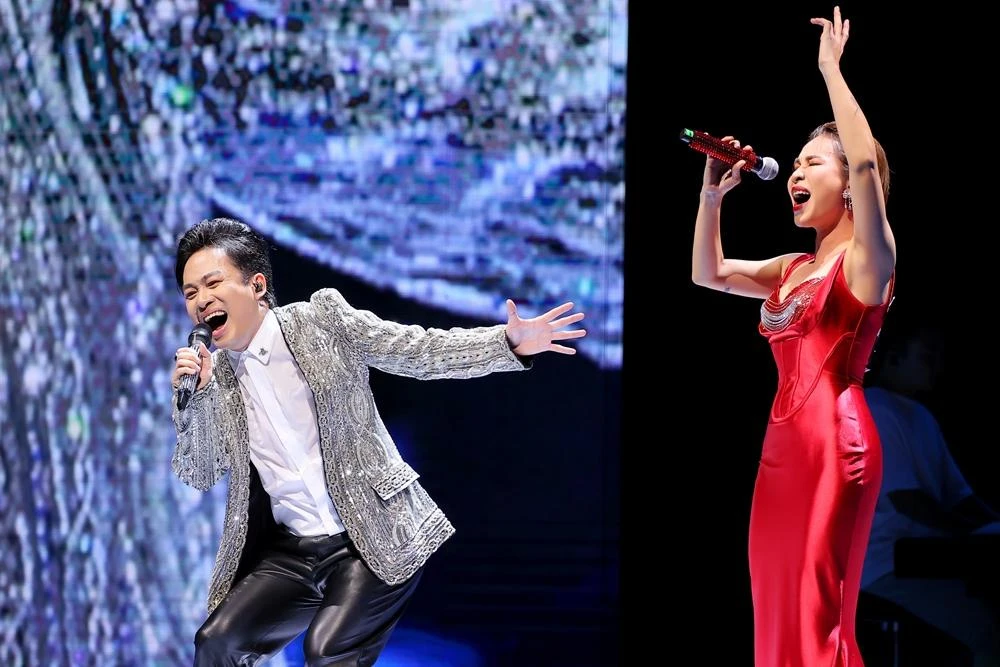 Tùng Dương kết hợp cùng Uyên Linh. Uyên Linh cho hay cô nghe Tùng Dương hát từ những năm còn là sinh viên đại học. Ảnh: HÒA NGUYỄN