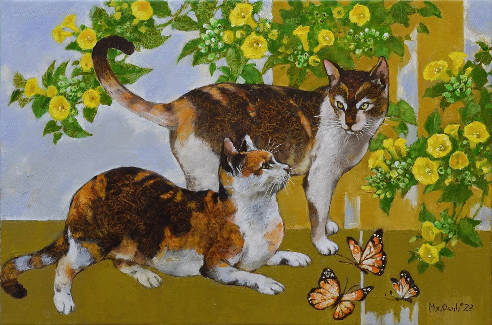 ‘Ngày nắng trong’ tranh Mai Xuân Oanh. Ảnh: BTC.