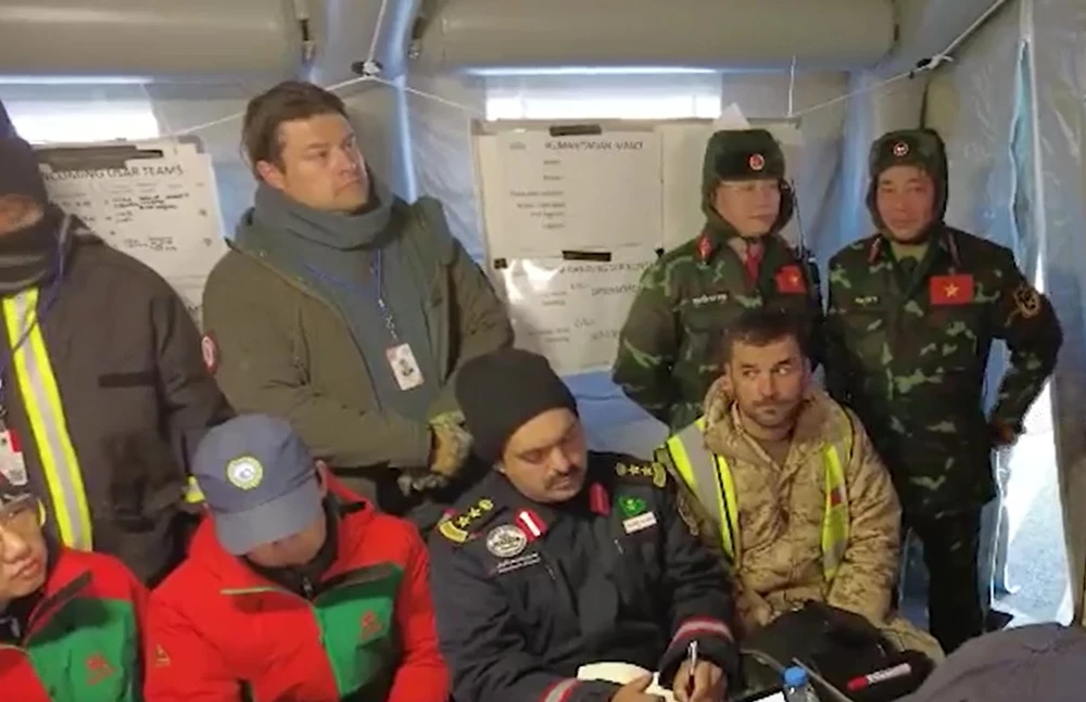 Cán bộ, chiến sỹ bộ đội Việt Nam tại Thổ Nhĩ Kỳ. Ảnh: QPVN