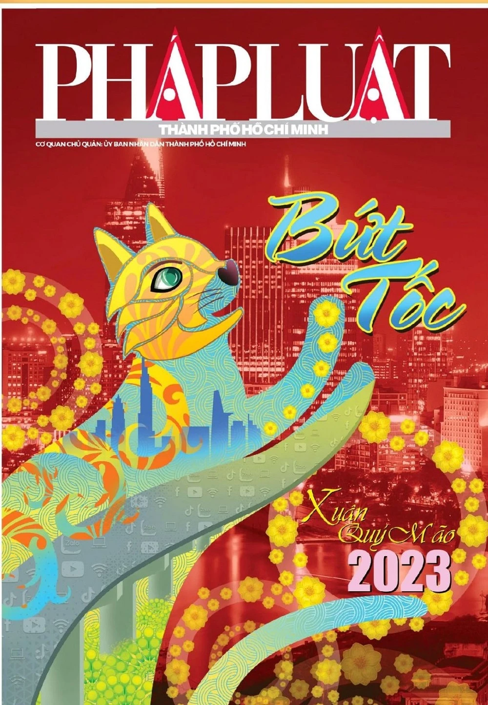 Bìa báo tết Báo Pháp luật TP.HCM năm 2023. Bìa báo tết Báo Pháp luật TP.HCM năm 2023.