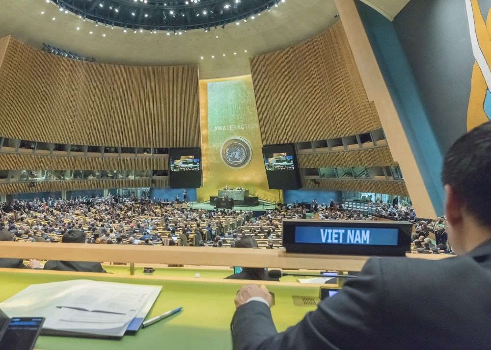 Hội nghị của Liên hợp quốc rà soát toàn diện giữa kỳ việc thực hiện các mục tiêu trong thập kỷ hành động 'Nước vì sự phát triển bền vững giai đoạn 2018 – 2022'. .ẢNh: BNG.