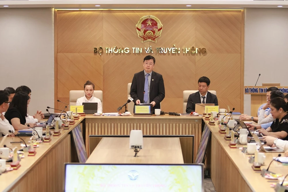 Cuộc họp báo thường kỳ của Bộ TT&amp;TT đề cập nhiều nội dung được dư luận quan tâm. Ảnh: VT
