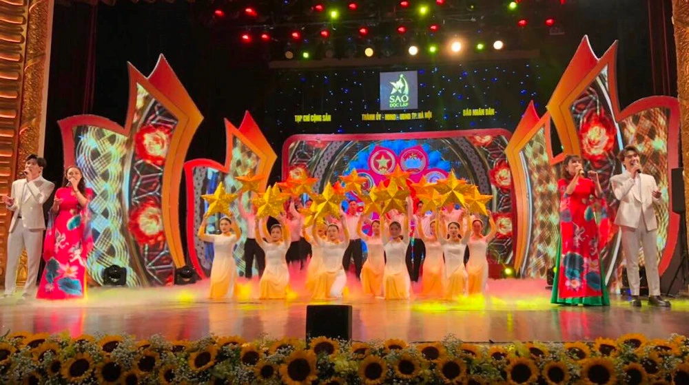 Chương trình phản ánh quá trình 78 năm độc lập và tự chủ, kiên định theo con đường chủ nghĩa xã hội của đất nước ta. Ảnh: HẠNH TRẦN