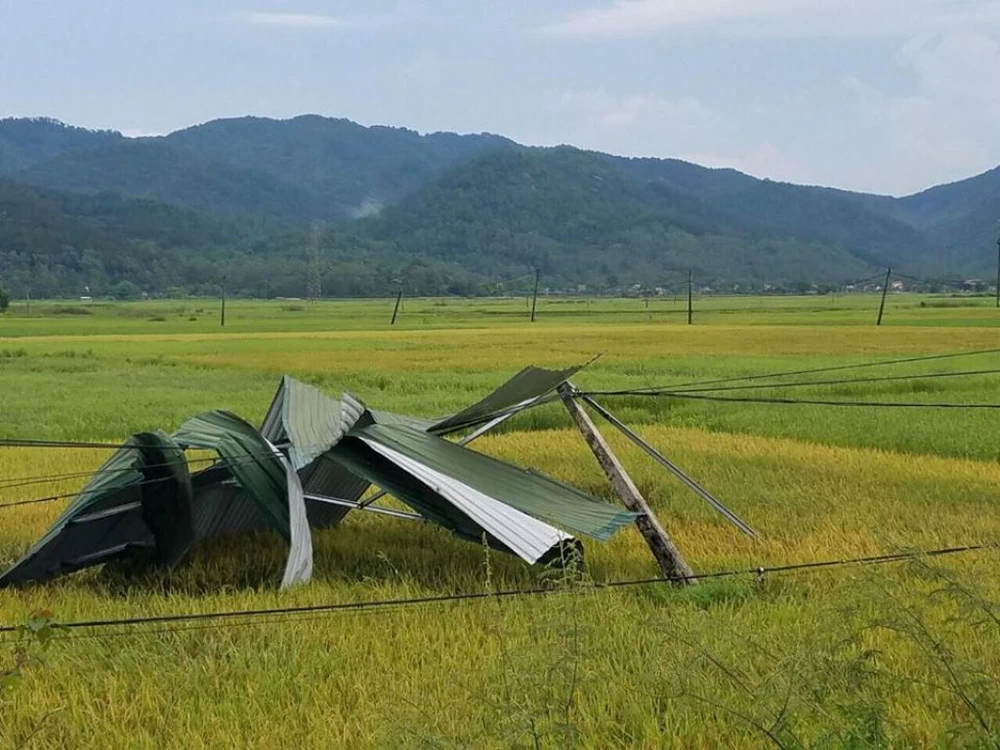 Gió lốc cuốn bay mái cây xăng, giao thông ùn tắc ảnh 2