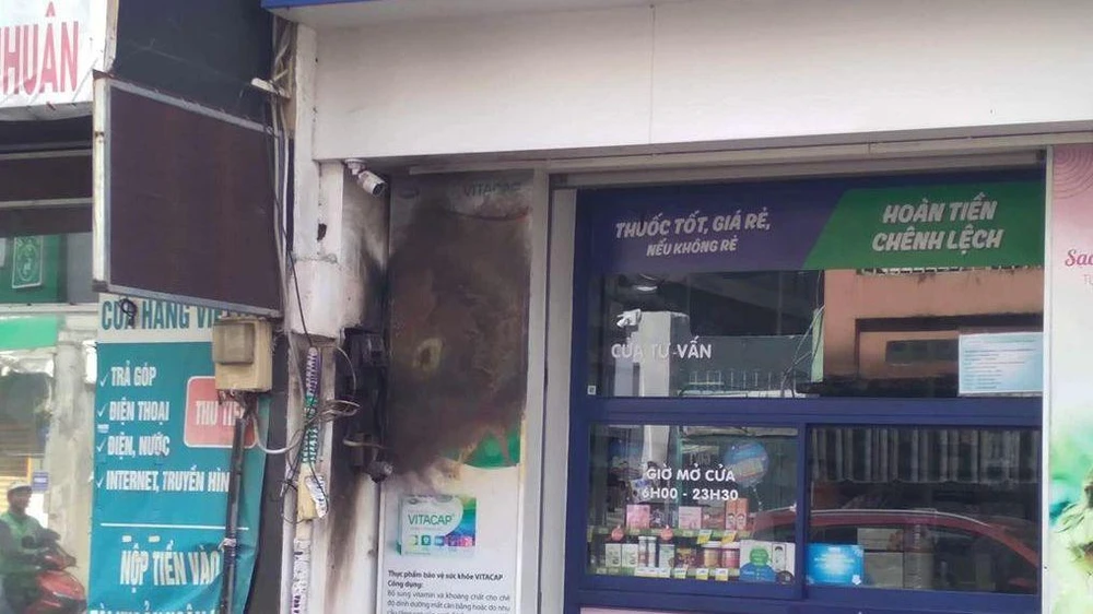 Khu vực xảy ra vụ nổ. Ảnh: ĐC