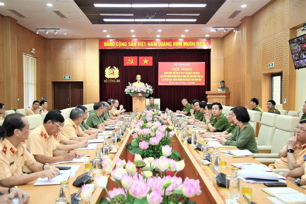 Hội nghị được trực tuyến đến Công an các tỉnh, thành phố trên cả nước.