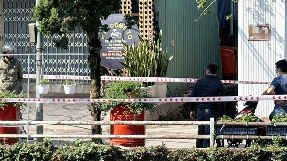 Hiện trường vụ án mạng. Ảnh: ĐK