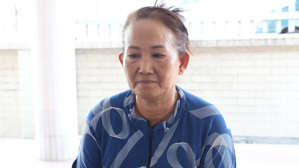 Bị can Thu bị bắt sau 21 năm trốn truy nã. Ảnh: VÕ TÙNG