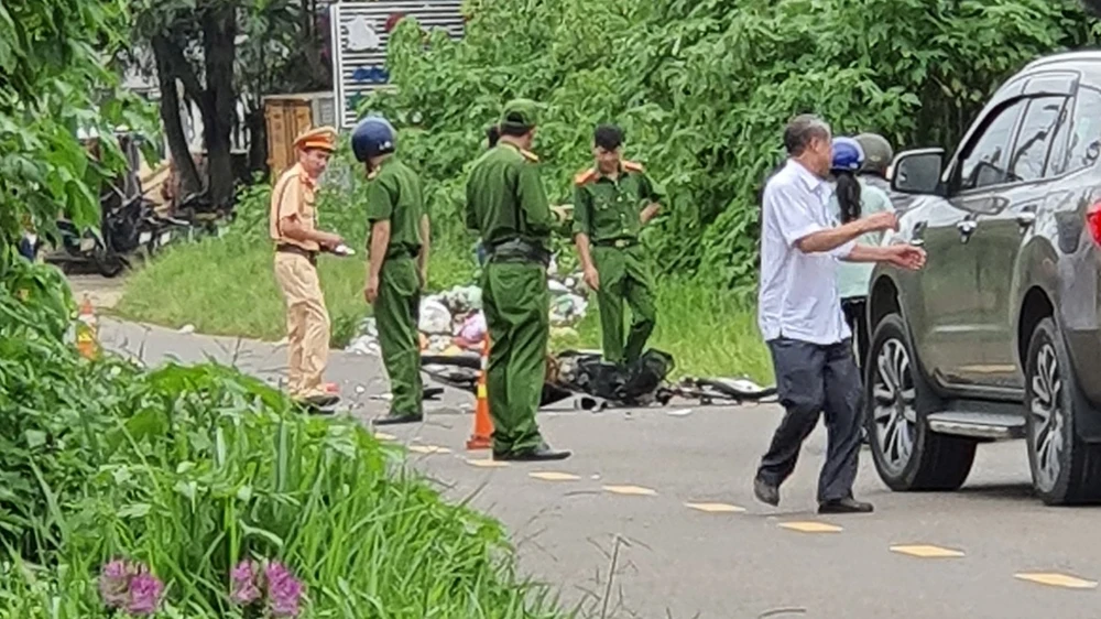 Hiện trường vụ tai nạn. Ảnh: VT