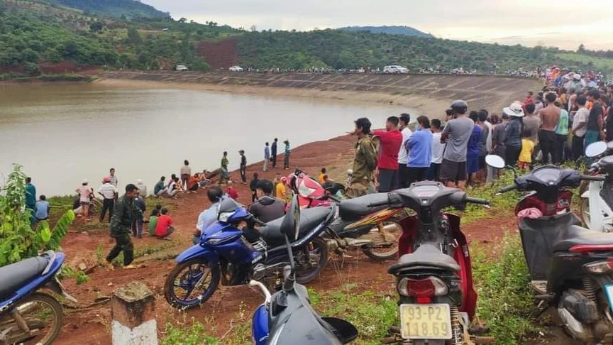 3 nạn nhân bị đuối nước ở hồ Bê Đê. Ảnh: CTV