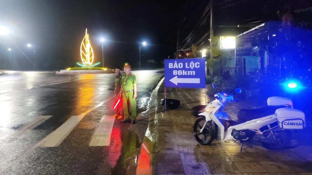 Hướng di chuyển lên TP Bảo Lộc