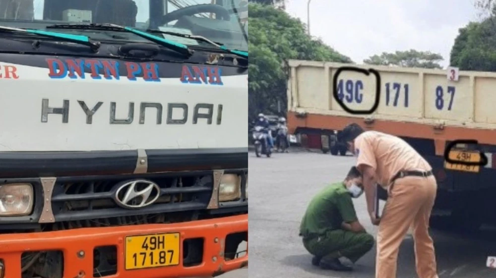 Chiếc xe mang biển số giả gây tai nạn cho cháu Anh Chiếc xe mang biển số giả gây tai nạn cho cháu Anh