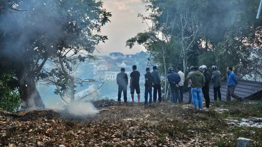 Đốt cỏ làm cháy lan vào khu dân cư ở Đà Lạt