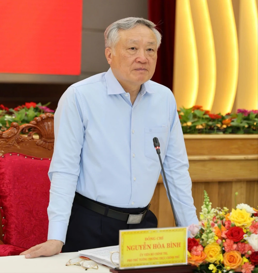 Phó Thủ tướng Thường trực Nguyễn Hoà Bình. Ảnh: VT