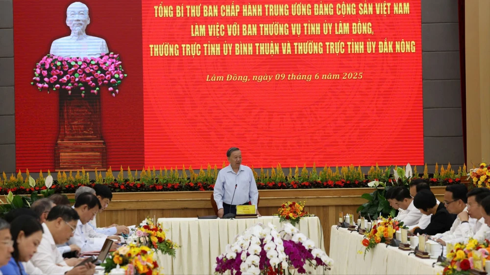 Tổng Bí thư Tô Lâm làm việc tại tỉnh Lâm Đồng