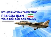 Uy lực máy bay Mèo F-14 của Iran từng đối đầu F-35 của Mỹ