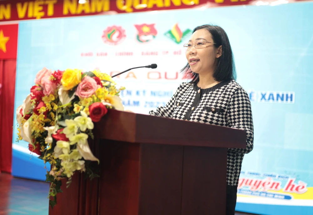 Bà Hàng Thị Thu Nga mong muốn chiến dịch tình nguyện sẽ mang lại nhiều công tr2inh ý nghĩa cho thành phố. Ảnh: THIỆN HỢP