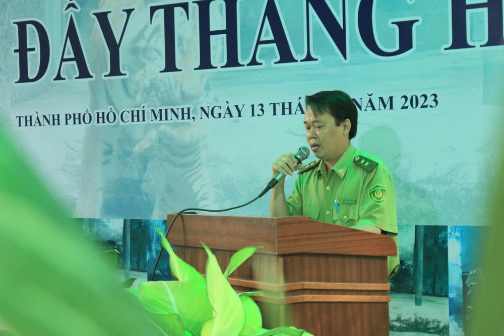 Ông Trần Thanh Tú - Đại diện Chi cục Kiểm lâm tỉnh Bình Dương đánh giá cao những nỗ lực của Thảo cầm Viên Sài Gòn.