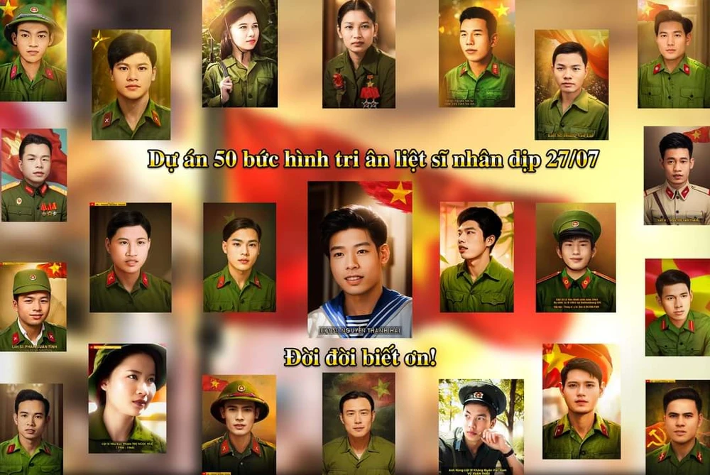 Dự án phục dựng miễn phí 50 bức ảnh liệt sĩ trao tặng thân nhân nhân ngày 27-7 là niềm hạnh phúc lớn lao đối với anh Trung và nhóm. Dự án phục dựng miễn phí 50 bức ảnh liệt sĩ trao tặng thân nhân nhân ngày 27-7 là niềm hạnh phúc lớn lao đối với anh Trung và nhóm.