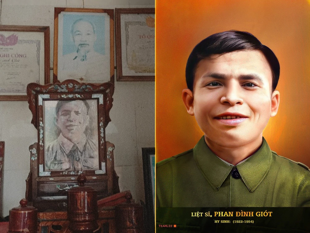Ảnh phục dựng của anh hùng, liệt sĩ Phan Đình Giót đã được phục dựng. Ảnh phục dựng của anh hùng, liệt sĩ Phan Đình Giót đã được phục dựng.