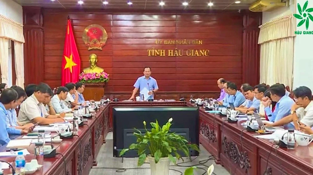 Quang cảnh buổi làm việc. Ảnh: An Nhiên/UBND tỉnh Hậu Giang