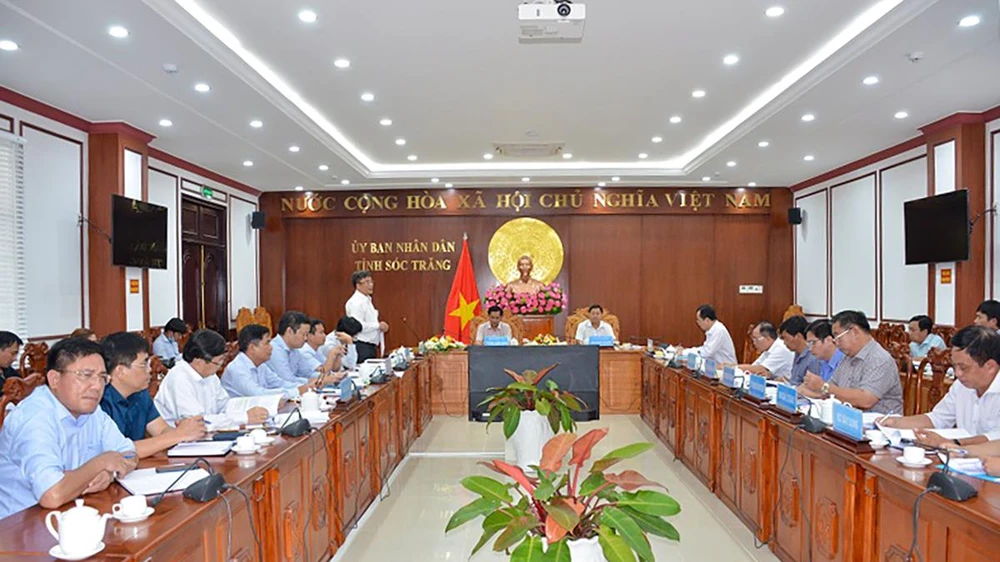 Quang cảnh buổi làm việc. Ảnh: soctrang.gov,vn