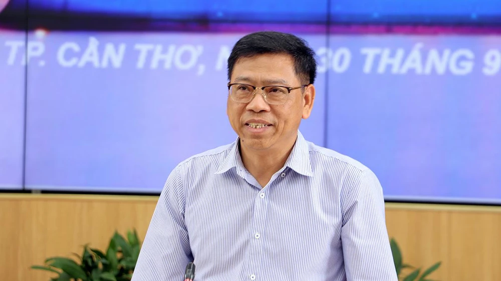 Thứ trưởng Bộ GTVT Nguyễn Xuân Sang phát biểu tại Hội nghị. Ảnh: CHÂU ANH