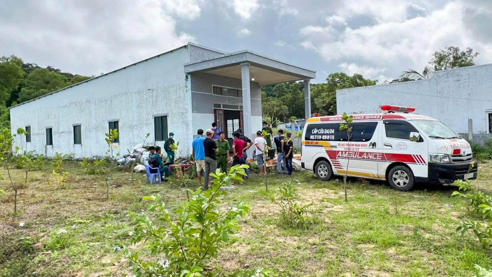 Hiện trường xảy ra vụ án mạng chồng đánh vợ tử vong. Ảnh: Công an cung cấp