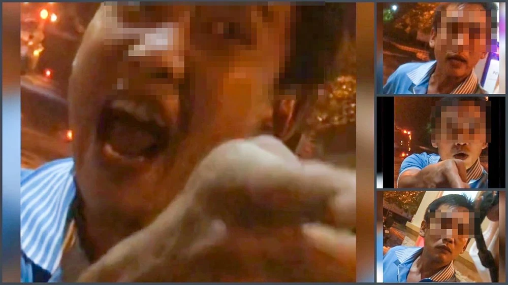 Mạng xã hội lan truyền đoạn video ghi lại cảnh một bảo vệ có thái độ lớn tiếng, hung hăng với sinh viên và người bạn, tuy nhiên, kết quả xác minh cho thấy, cả hai bạn này cũng có phần chưa đúng. Ảnh cắt từ video