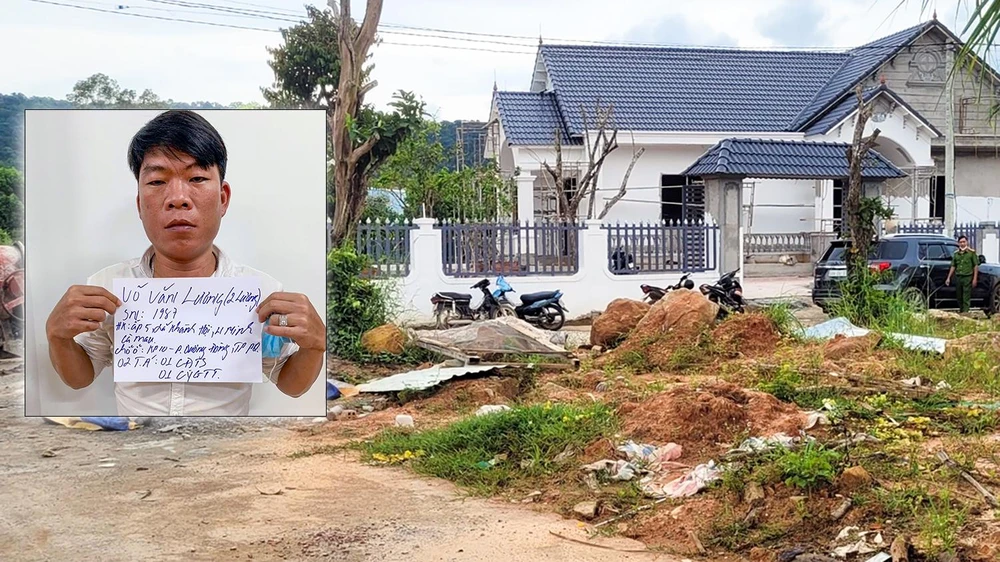 Võ Văn Lương (Hai Lượng) và hiện trường vụ giải quyết mâu thuẫn đất đai bằng súng làm sáu người thương vong. Ảnh: TUẤN THY.